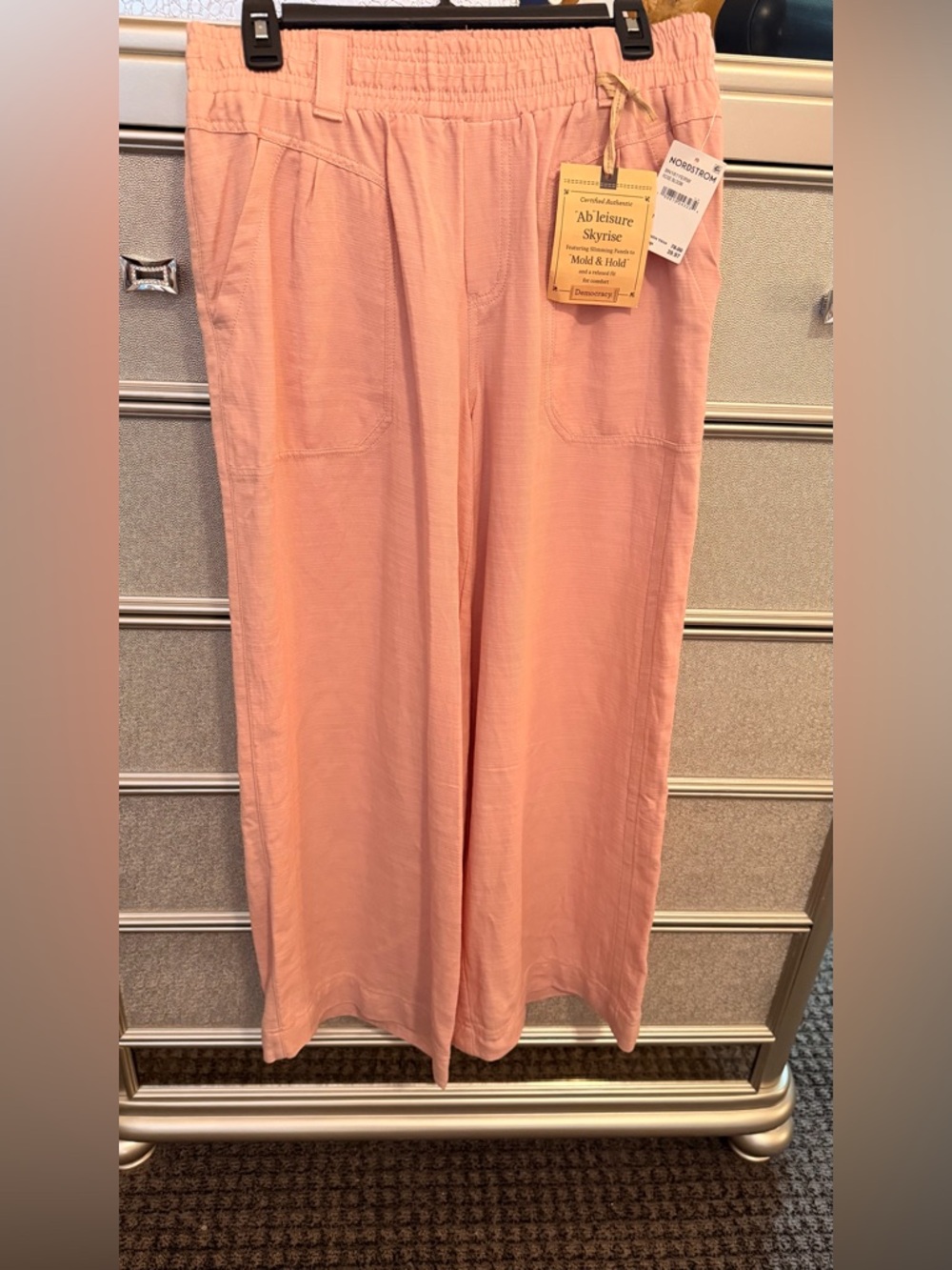 Democracy Light Pink Wide-Leg Pull-On Pants